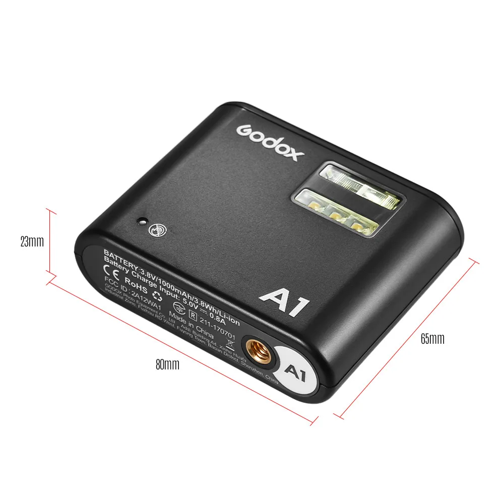 Presale Godox A1 вспышка для телефона 6000K Вспышка Speedlite w/5600 K Светодиодная лампа