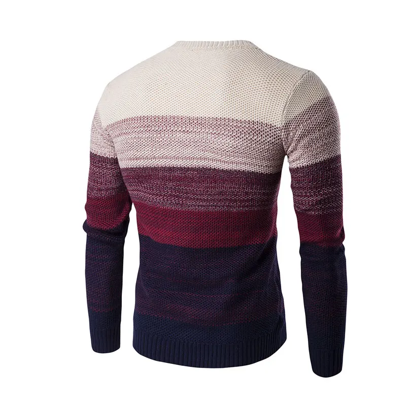 Осенний модный брендовый Повседневный свитер для мужчин с круглым вырезом в