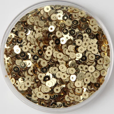 

50g(12000pcs) 3mm Flat Round Loose Sequins Sewing Wedding Craft Nail Art Children DIY Accessories Gold Confetti