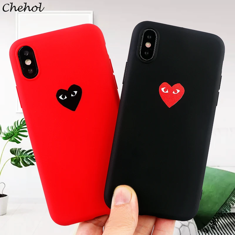 Funny Phone Cases for IPhone 6 s 7 8 Plus X XS MAX XR Case Smile Heart Soft Silicone Fitted Cell Covers Shell Accessories |