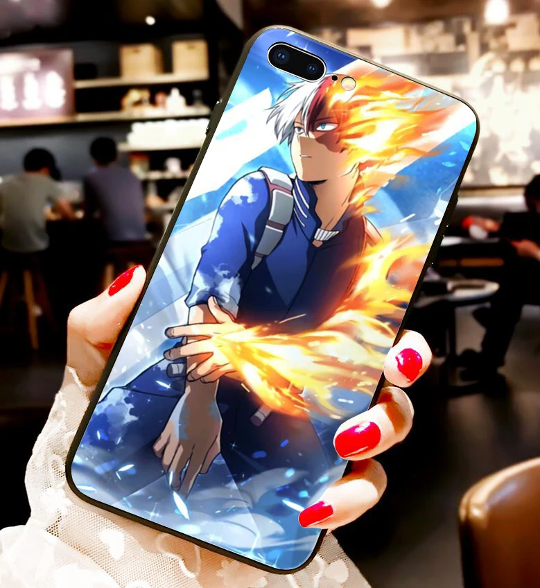 My Hero Academy аниме Todoroki BNHA Coque чехол для телефона чехол для iPhone XS MAX XR X 8Plus 8 7Plus 7 6s Plus 6s 6Plus 6 5