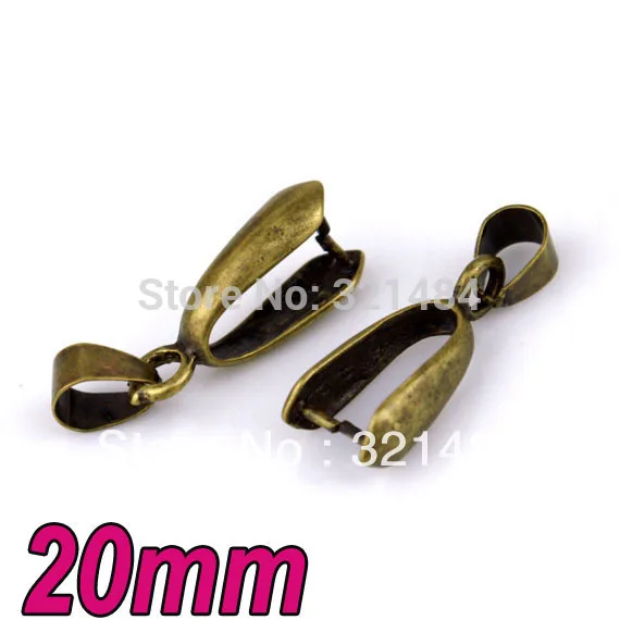 

Античная бронза, 100 шт., 20 мм, подвеска, зажим для зажима, соединитель, сделай сам, ювелирные изделия, фурнитура, аксессуары
