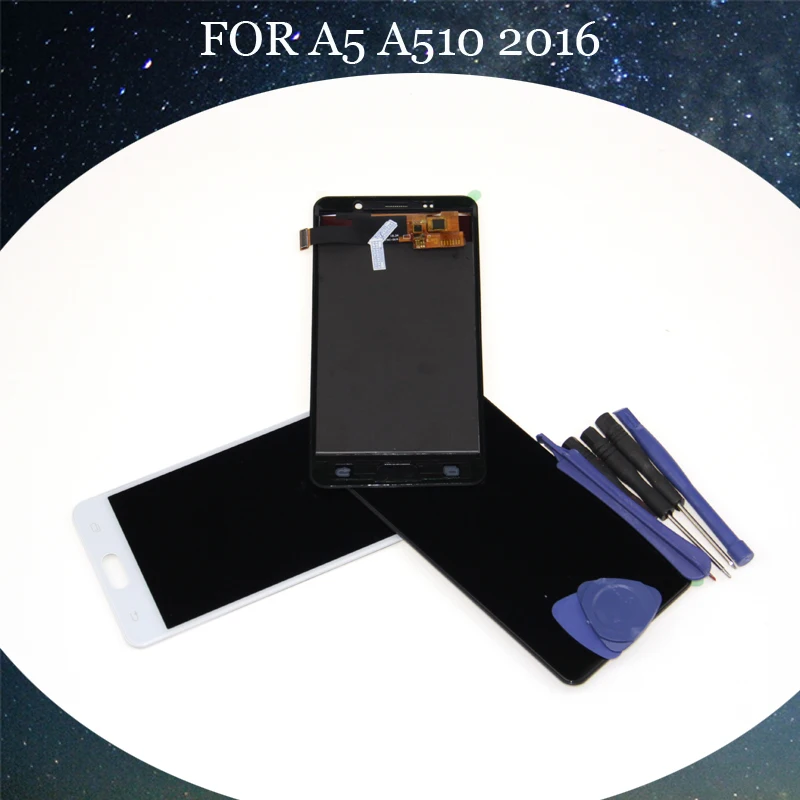 ЖК дисплей совместимый с SAMSUNG Galaxy A5 2016 A510 A510F A510M SM сенсорный экран дигитайзер
