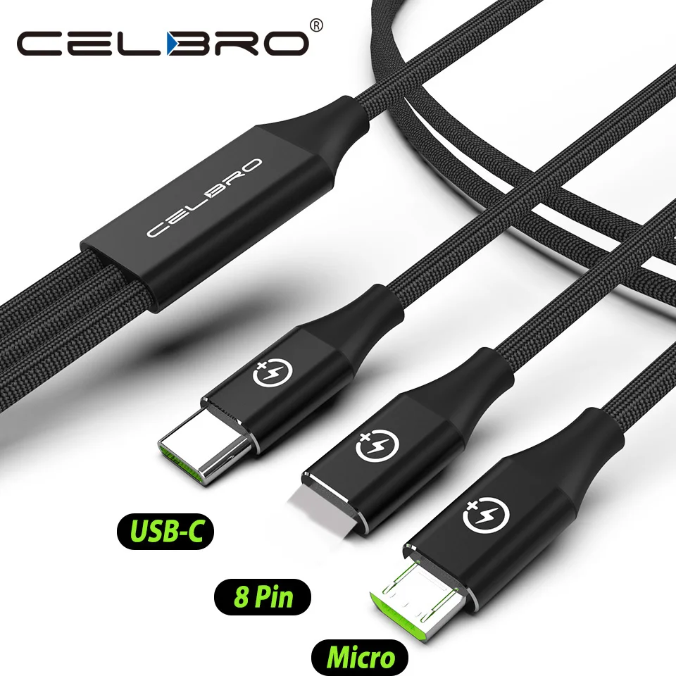 3в1 Мульти USB зарядный кабель для huawei P30 Meizu Xiaomi Универсальный Micro usb type C зарядный кабель для сотового телефона Tipe C USB-C кабель