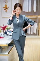 formal women business suits with pants and jackets coat 2019 new styles autumn winter ol styles ladies office pantsuits blazers