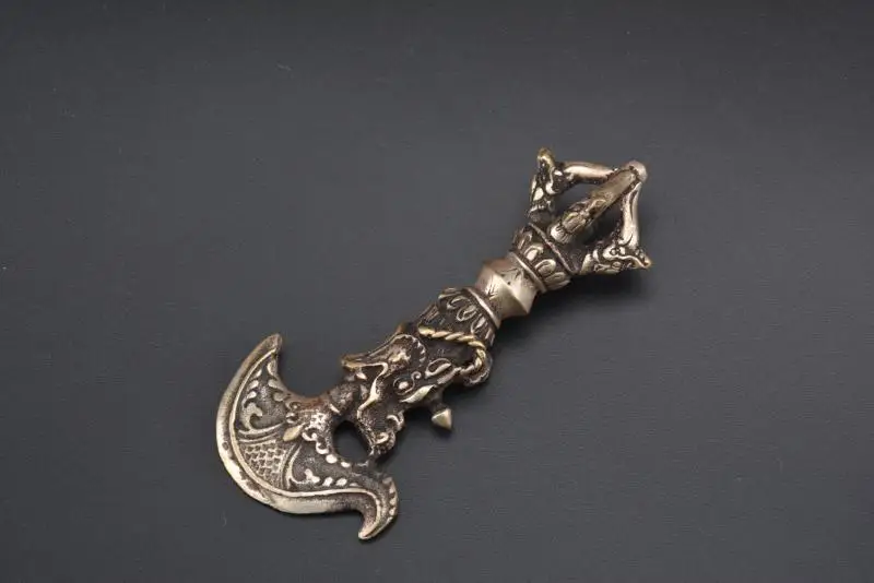 

Коллекция антикварных принадлежностей старая тибетская серебряная статуя экзорцизма/скульптура, рукоделие, лучшее украшение, бесплатная ...