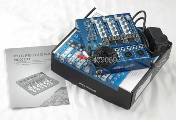 EQ-5510 F4 миксер 4-канальный аудиомиксер MC boom mini fm станция передатчик 48 в источник