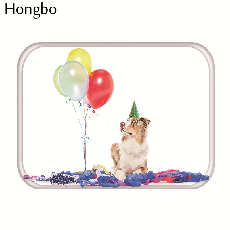 Модный милый фланелевый коврик для входной двери с животными Hongbo милые домашние
