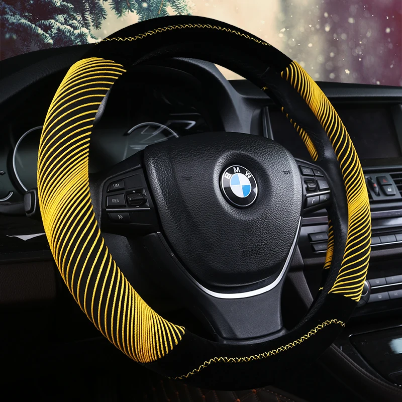 Высококачественный бархатный чехол на руль с объемным швом|steering wheel cover|steering covers