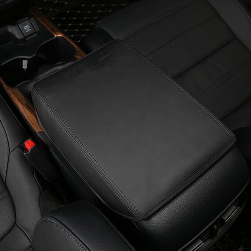 For Honda CR-V 5th 2017 2018 Car Leather Armrest Cover pad Center Console Box Storage Protection Cushion Carbon fiber | Автомобили и
