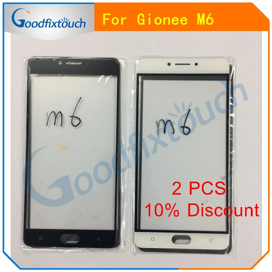 5 шт. для Gionee M6 передний экран внешняя стеклянная сенсорная крышка панель