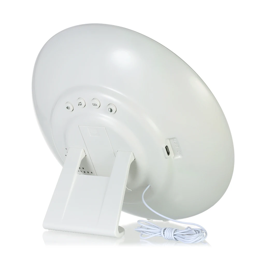 Цифровые часы с FM-радио светильник-будильник 7 цветов светильник 6 функция