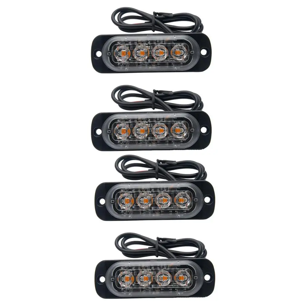 Грузовик 12V 24V 4 LED Стробоскоп сигнальный свет стробоскоп Решетка мигающий