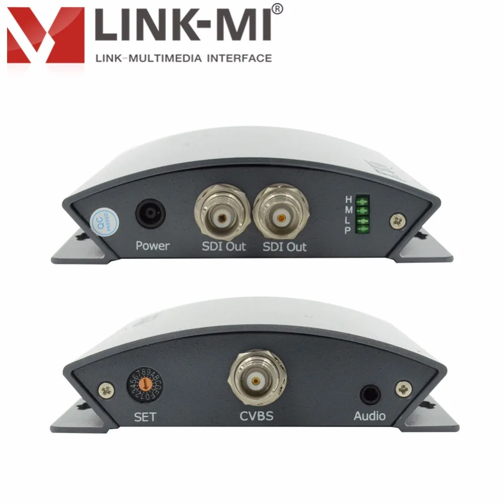 LINK-MI PCS01 Professional CVBS/AV to 3G/HD/SD SDI преобразователь с видео аудио до 1080p 3g sdi кодировщик с DIP-переключателем
