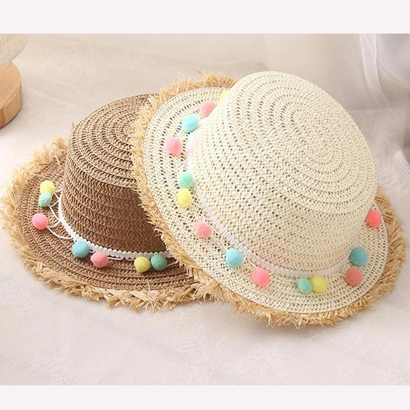Lacomtrie Летней Шляпе Девушки Красочные Соломы Sunhats Джаз Шляпа Пляж Шляпы для