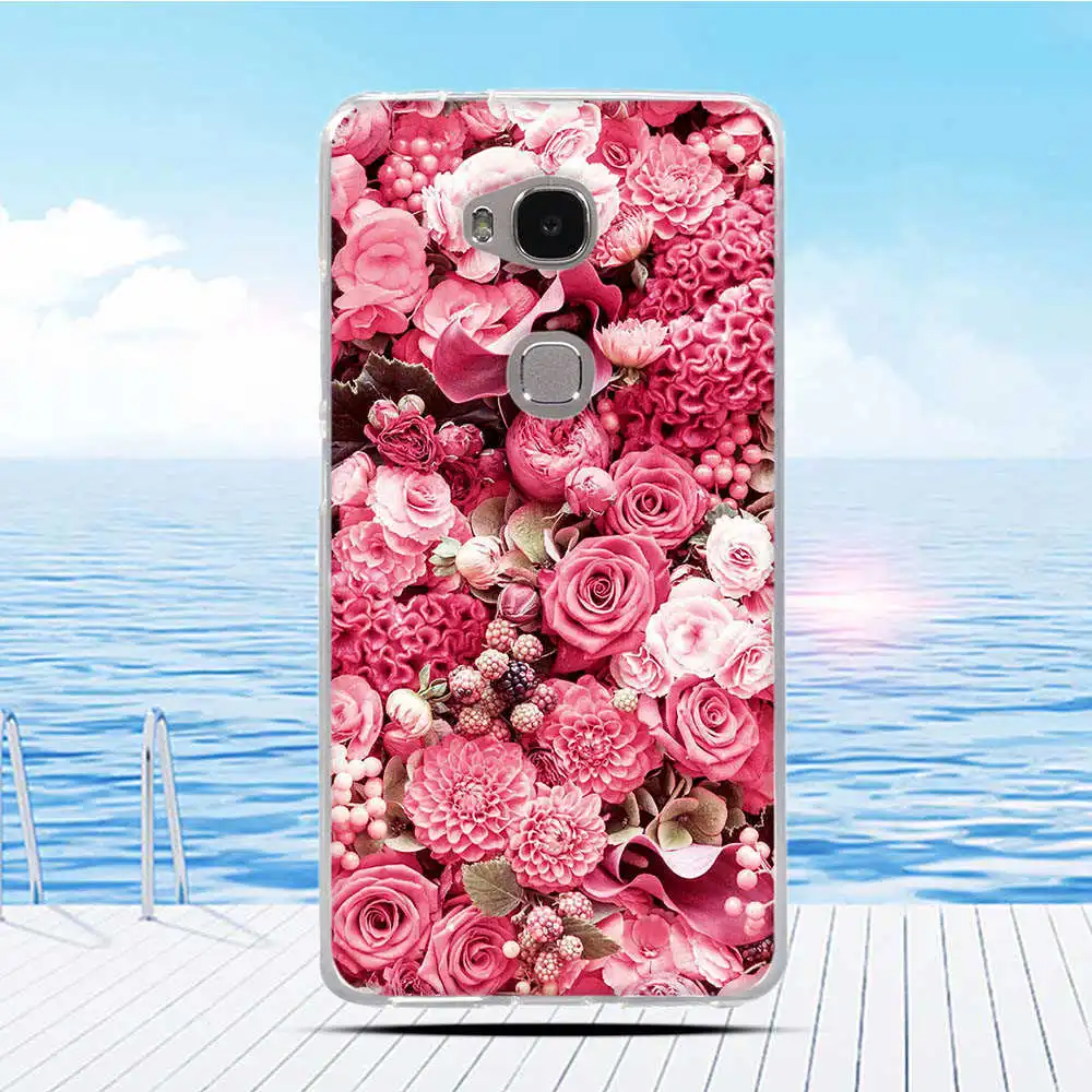Чехол для Huawei Honor 5X с 3D рельефным рисунком задняя крышка из ТПУ мягкий силиконовый