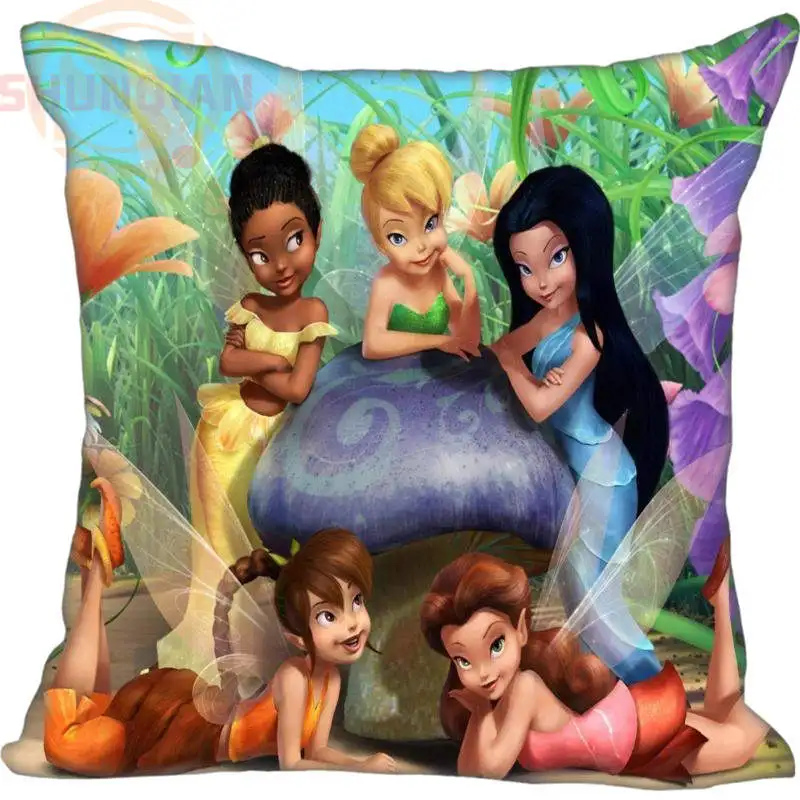 Модный бутик на заказ милый Tinkerbell квадратная наволочка модный Индивидуальный Дизайн наволочки