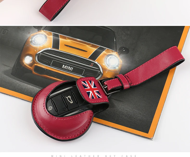 Автомобильный чехол из натуральной кожи для ключей mini cooper f55 f56, чехол для ключей Юнион Джек, стиль, супер качество