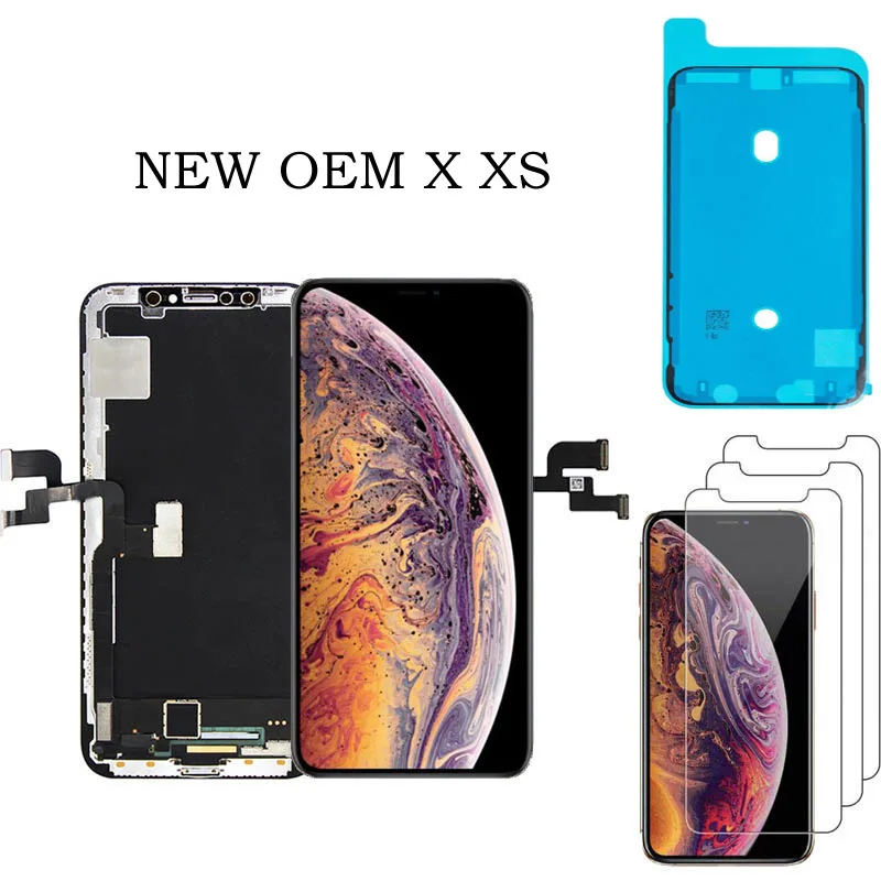 GX класс Super Amoled дисплей Замена для iPhone X XS 5,8 дюймов ЖК дисплей с 3D сенсорный экран планшета Ассамблеи 2 шт