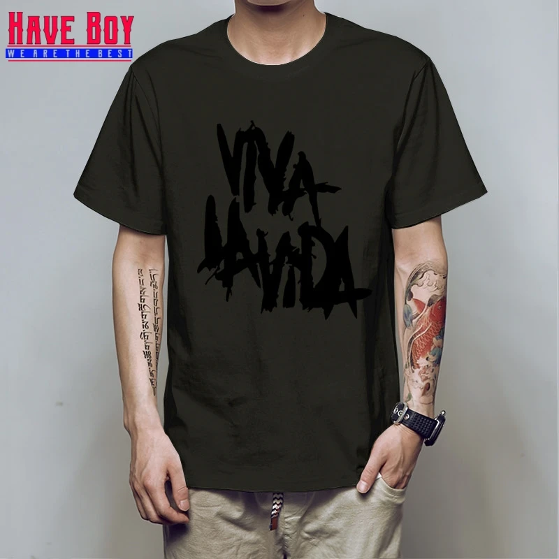 HAVE BOY Rock Coldplay Viva la vida свободная Мужская футболка для мужчин новая хлопковая Повседневная футболка с короткими рукавами Camisetas Masculina HB160