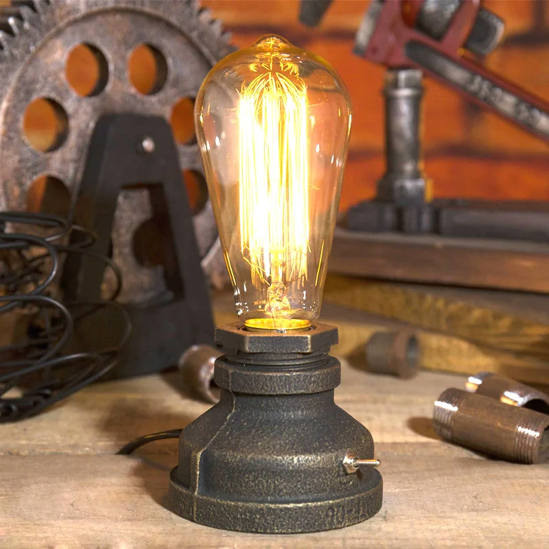 Приглушаемая металлическая настольная лампа в стиле ретро креативный