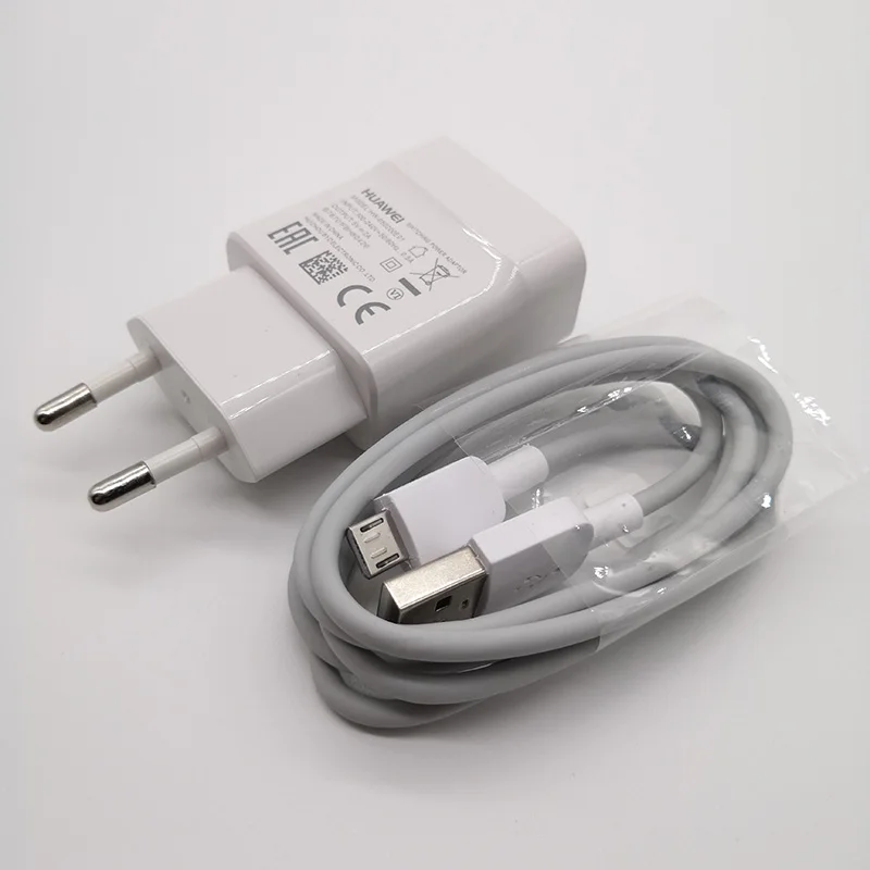 Оригинальный зарядный адаптер HUAWEI 5 В/2 А Micro USB/type C кабель 1 м для Huawei p9 p30 pro nova 5t P7/P8