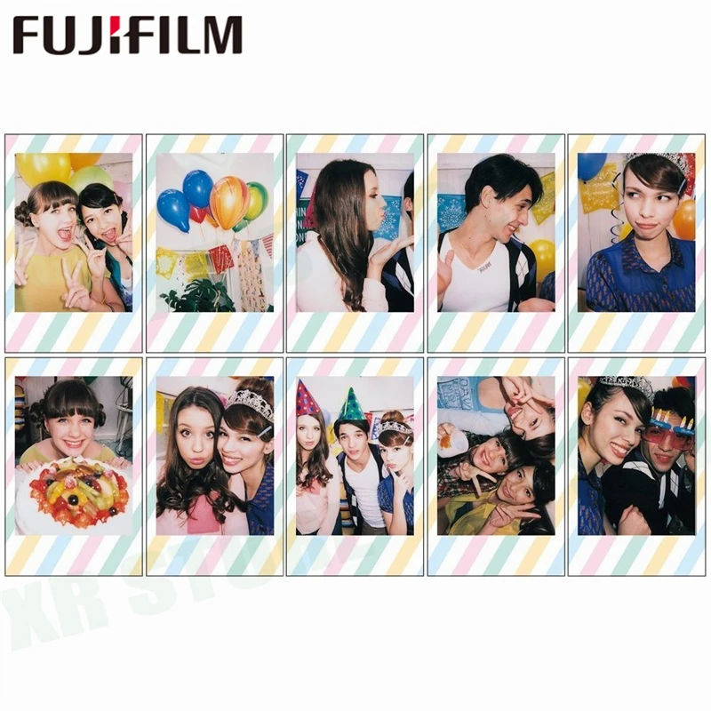 Моментальная фотобумага 50 Fujifilm цветное стекло + комикс Воздушная почта полоса