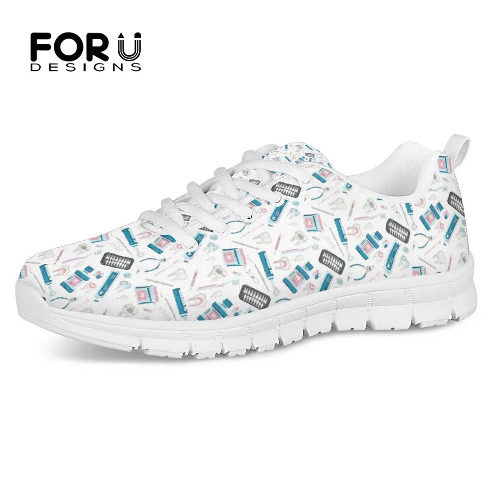 FORUDESIGNS/Милая женская повседневная обувь с животным бульдогом; модные легкие дышащие сетчатые женские кроссовки со шнуровкой; zapatos mujer
