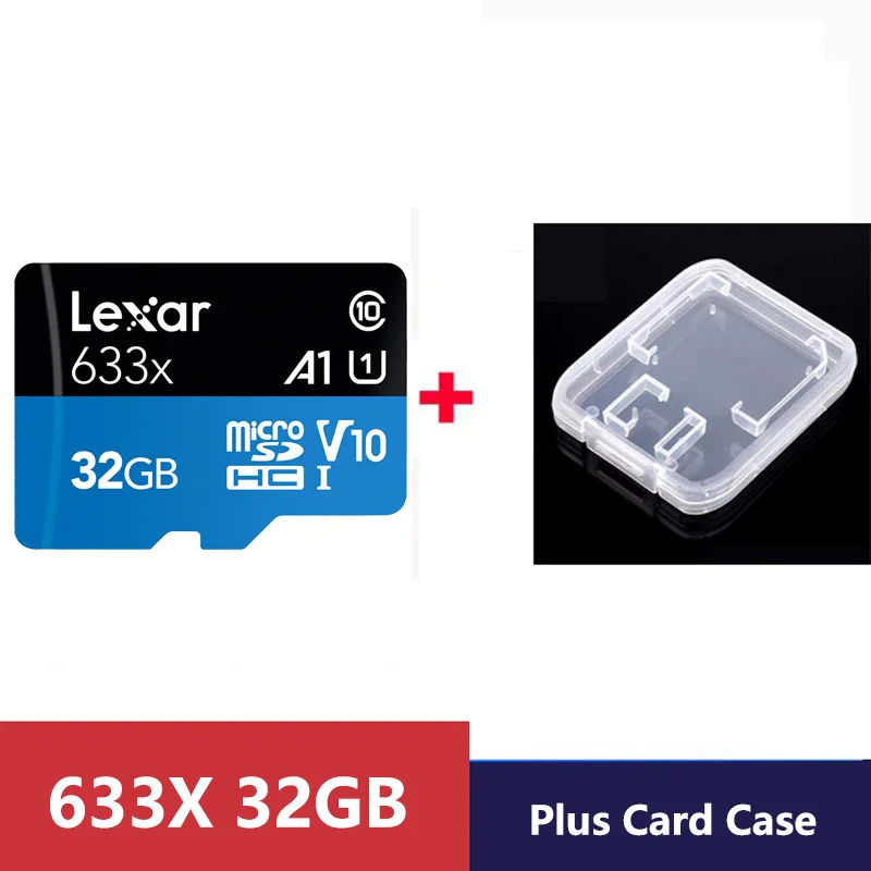 633X-32G-Plus-Case Флешка Lexar Micro SD 128 GB 256 gb 16 GB 32 ГБ Памяти высокоскоростная карта до Max 95 м/с 64 Гб Class10 микро сд картао де memoria TF флэш-карты - Емкость: 633X-32G-Plus-Case