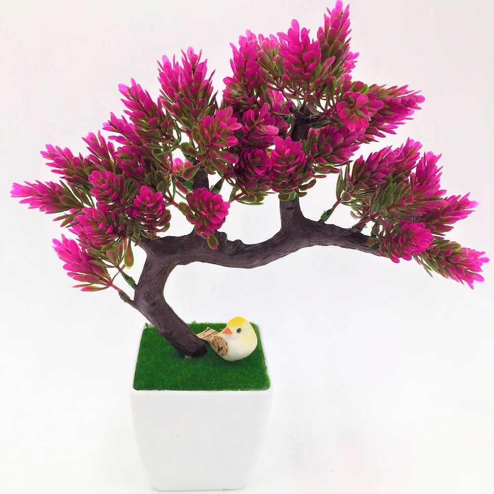 New arrival Artificial decorative flowers wreaths plants tree flower bonsai fake pine trees Komatsu vase | Дом и сад