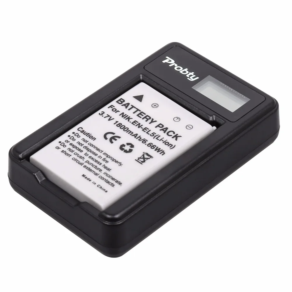 EN EL5 батарея + зарядное устройство USB с ЖК дисплеем для камеры Nikon CoolPix P530 P520 P100 P500
