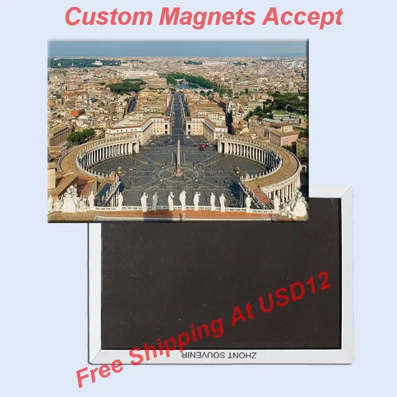 

Souvenir Magnets SOUVEMAG over $12 Rome St_Peter's Square of Vatican City Scenery Tourist Metal Fridge Magnet 5296