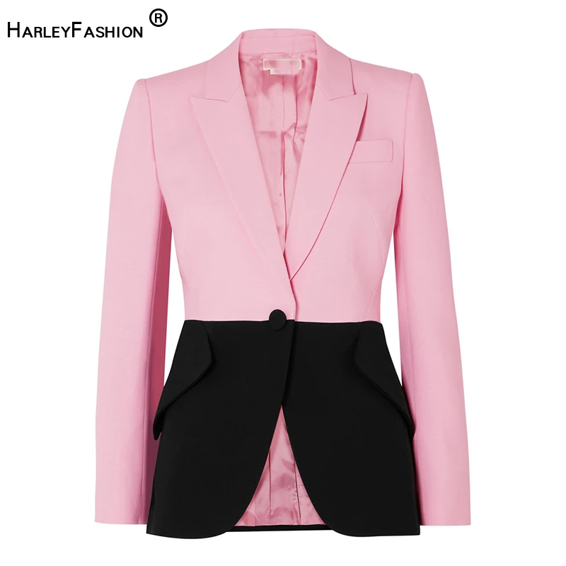 Блейзер HarleyFashion классический Повседневный длинный в европейском и американском