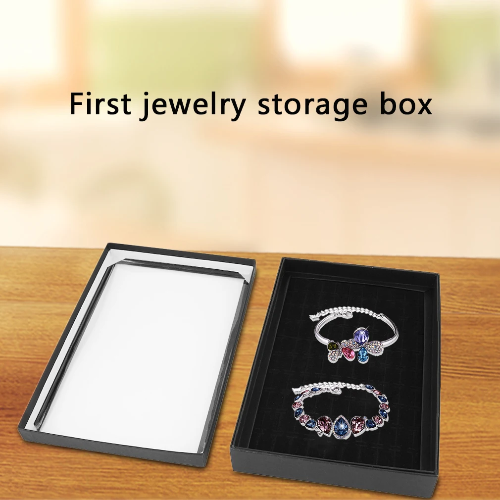 100 Слоты мягкий кольцо серьги лоток держатель Витрина Jewelry Коробки с