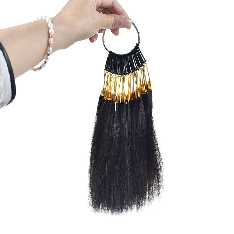 5 Sets,30pcs/set 100% Human Virgin Hair Color Ring For Human Hair Extensions And Salon Hair Dyeing Sample,Can Be Dye Any Color