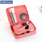 CelleCool однотонная косметичка, женские сумки для макияжа, органайзер для туалетных принадлежностей, водонепроницаемые женские чехлы для хранения косметики