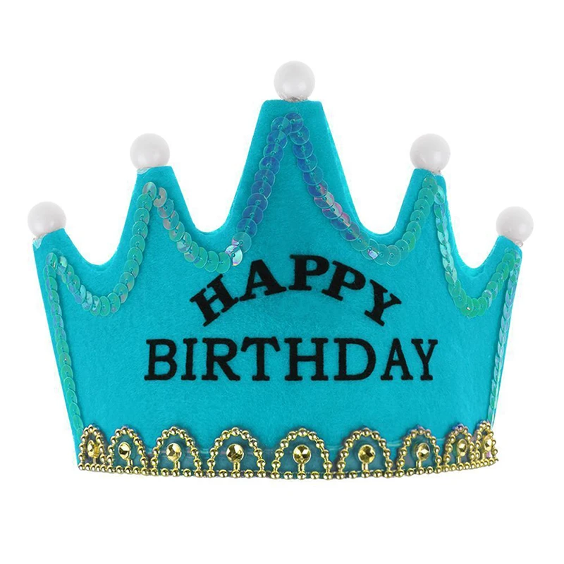 Prince Princess Crown Birthday Party LED Light up Hat Cap kids Girls &amp Boy adult Event Built-In Button Batter | Дом и сад