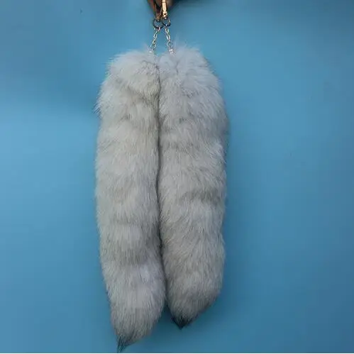 Подвесная сумка из натурального меха синей лисы|keychain fur|keychain bluekeychain tail |