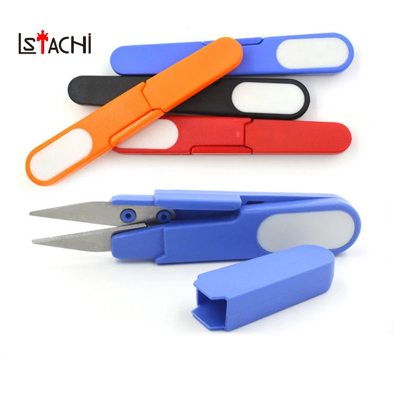 LSTACHi портативные рыбацкие ножницы с пластиковой ручкой крышками из нержавеющей
