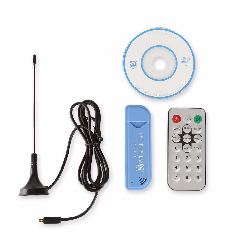 USB цифровой ТВ тюнер вставляемый приемник дистанционного Управление программное