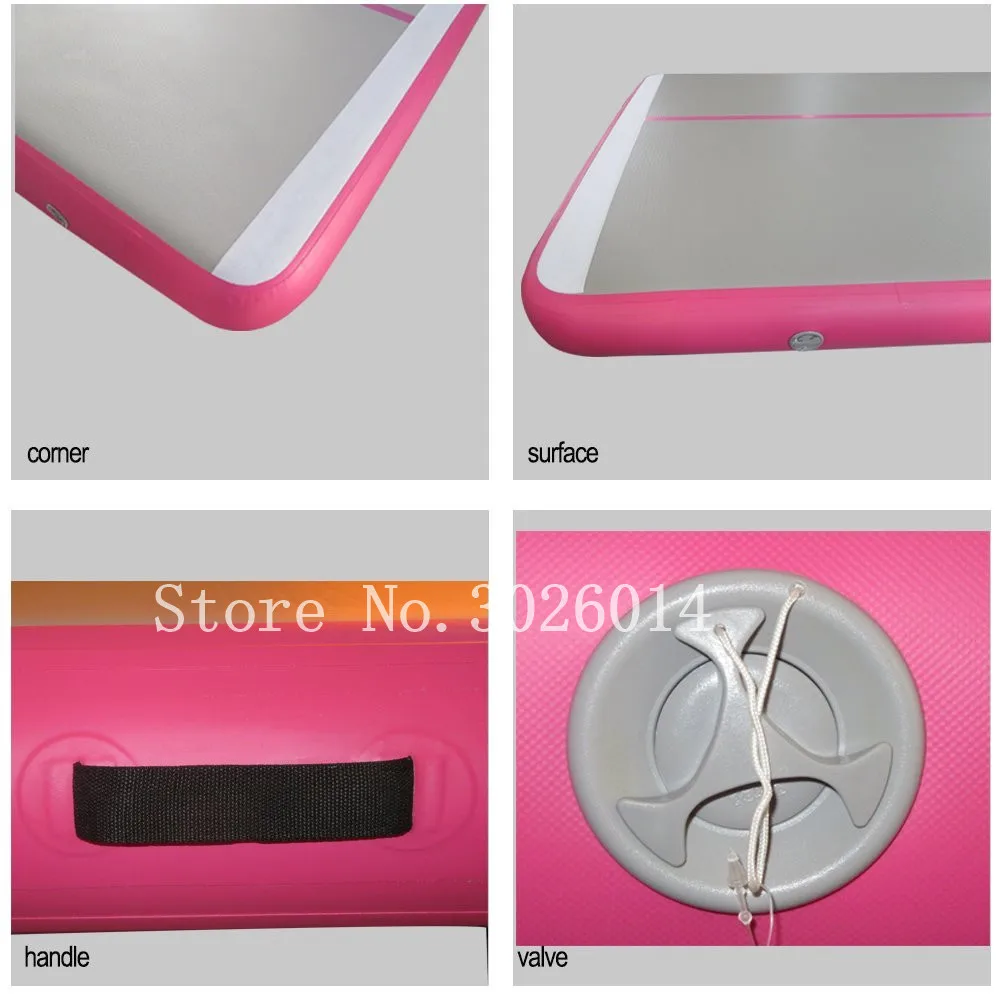 Цена Розовый надувной воздушный трек, гимнастический коврик, для набора, надувной гимнастический коврик, гимнастическое оборудование, бесплатн...