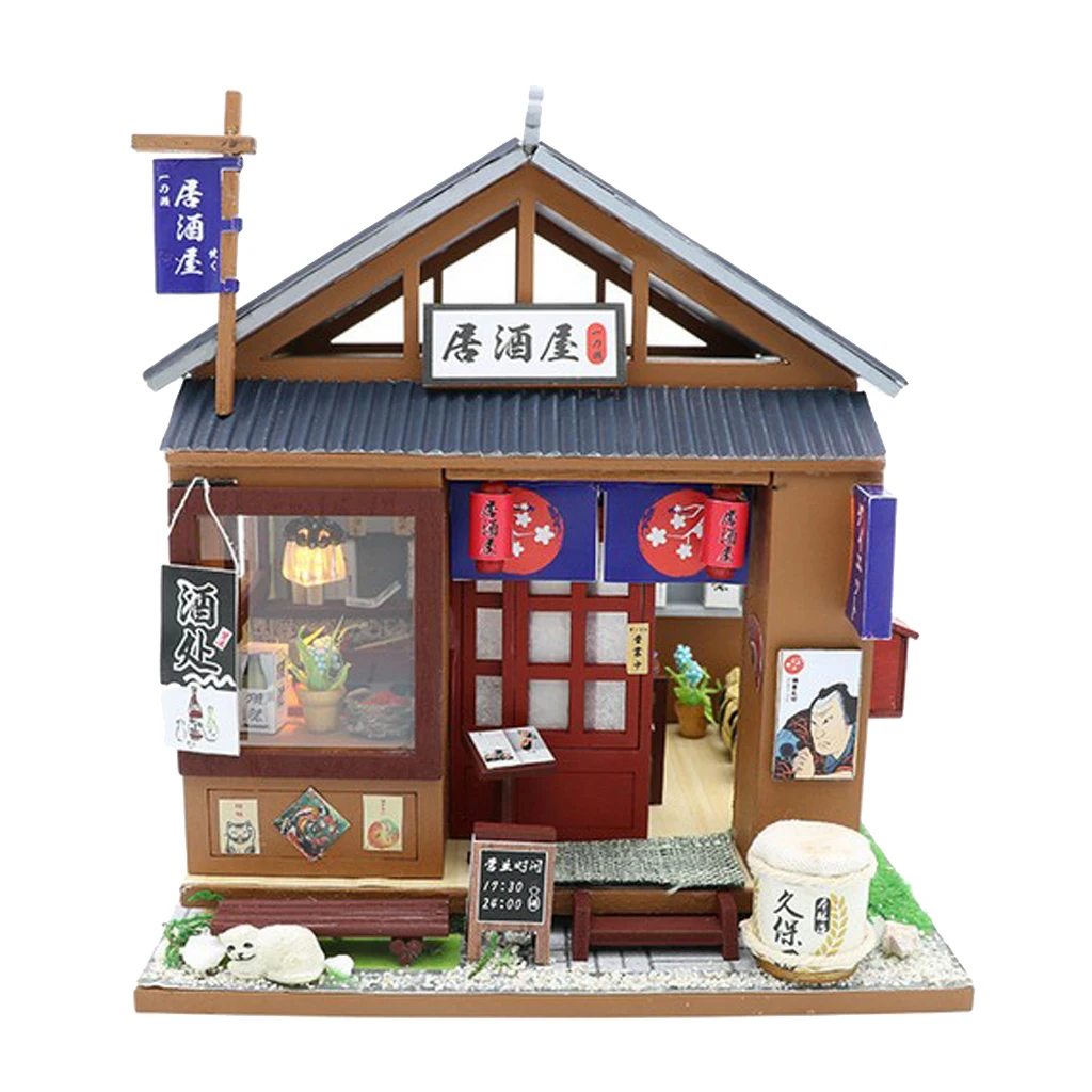 Миниатюрная японская модель Izakaya 1:24 мини-бар кукольный домик наборы мебели DIY |