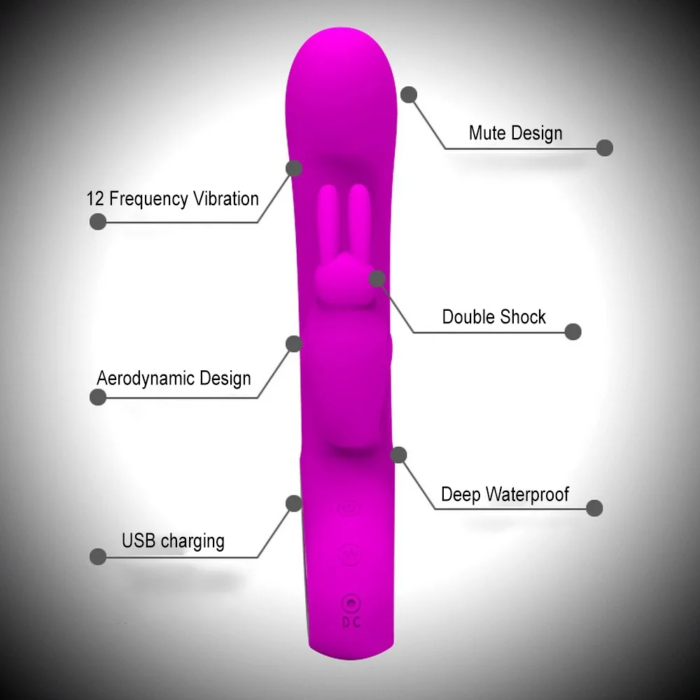 Силиконовый кролик вибратор g точка фаллоимитатор USB зарядка массажер