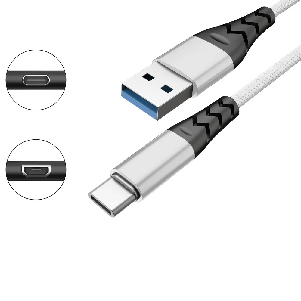 EPULA 3M Прочный USB кабель для передачи данных типа C быстрой зарядки Samsung Huawei Android |