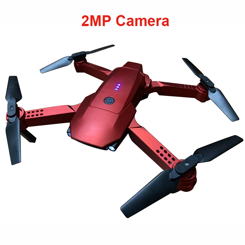 Радиоуправляемый Дрон Квадрокоптер с 1080P wifi FPV камерой HD Радиоуправляемый вертолет долгое время полета Профессиональный Дрон игрушки 720P Квадрокоптер дроны - Цвет: 2MP Camera Red