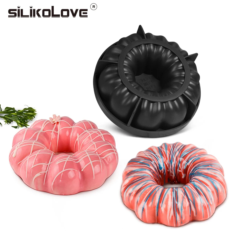 SILIKOLOVE, силиконовая форма для торта, мусс, форма в форме сердца, поднос для торта, цветок, многополостная серия, антипригарная форма для выпечки, форма для выпечки