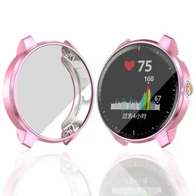 pink Новинка Высокое качество ТПУ Тонкий Смарт часы защитный чехол для Garmin Vivoactive 3 3 музыкальная рамка Smartwatch аксессуары - Цвет: pink