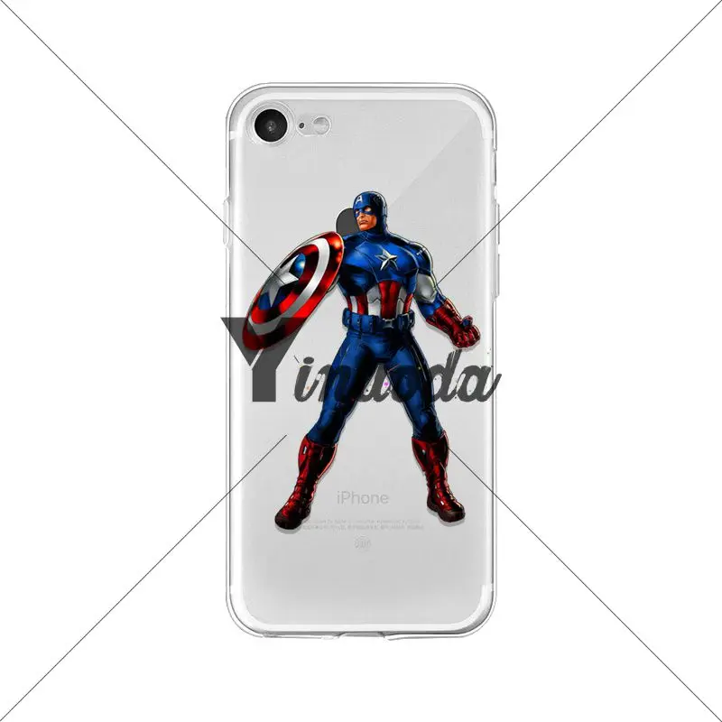 Yinuoda Marvel Капитан Америка пользовательские фото мягкий чехол для телефона iPhone X XS