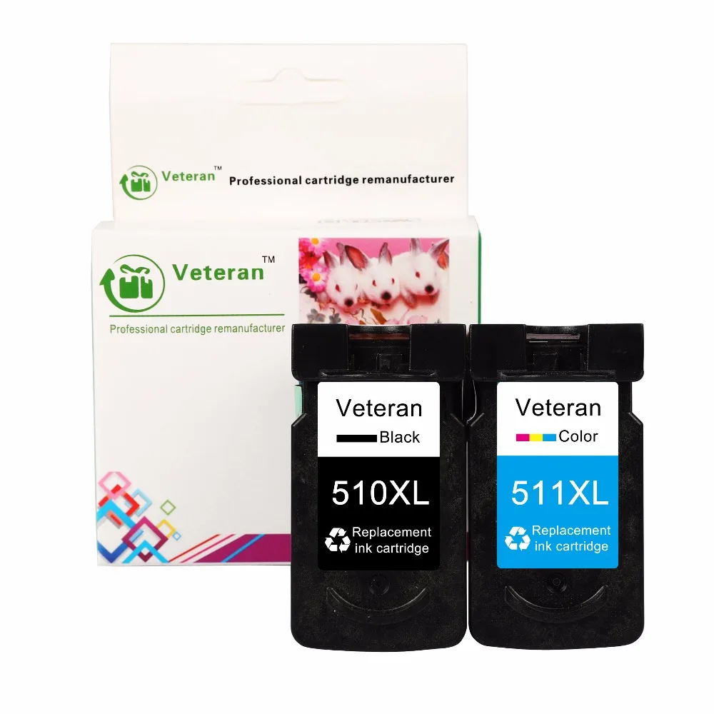 

Veteran 510XL 511XL Ink Cartridge for Canon PG510 CL511 pg-510 cl-511 Pixma IP2700 MP240 MP250 MP260 MP280 MP480 Printer