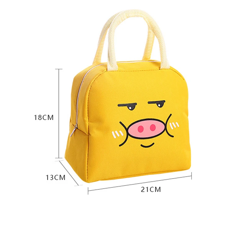 Cute Pig Portable Lunch Bag Thermal Insulated Box Tote Cooler Bento Pouch Container Food Storage Bags For Girls | Дом и сад